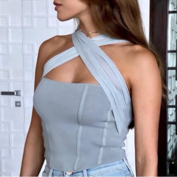 Zara Tops - NWT Zara Elegant Blue Women's Top